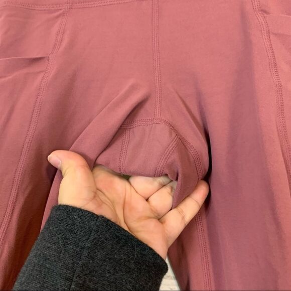 Athleta Salutation Pocket Tight Legging XXS Side Pockets Mesh Mauve - Picture 4 of 16